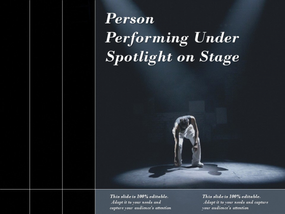 Person Performing Under Spotlight On Stage Ppt PowerPoint Presentation File Introduction PDF