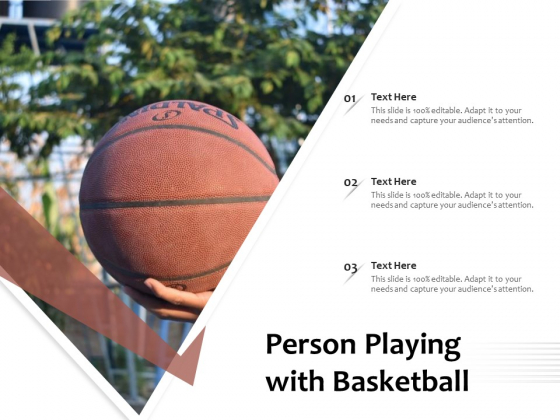 Person Playing With Basketball Ppt PowerPoint Presentation Professional Structure PDF