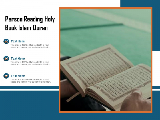 Person Reading Holy Book Islam Quran Ppt PowerPoint Presentation Slides Good PDF