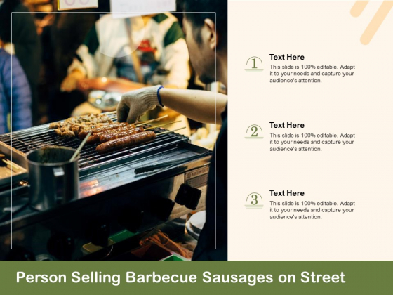 Person Selling Barbecue Sausages On Street Ppt Powerpoint Presentation Portfolio Clipart Images Pdf