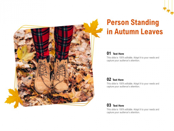 Person Standing In Autumn Leaves Ppt PowerPoint Presentation Portfolio