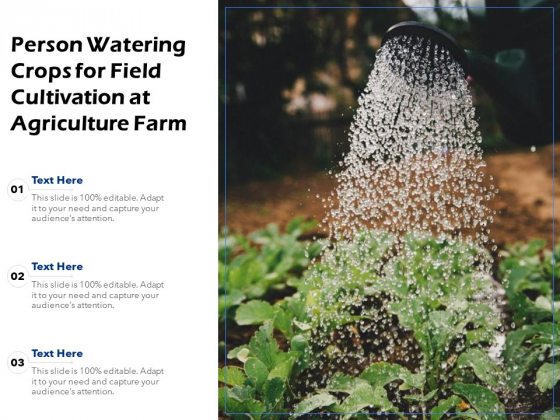 Person Watering Crops For Field Cultivation At Agriculture Farm Ppt PowerPoint Presentation Visual Aids Styles PDF Person Watering Crops For Field Cultivation At Agriculture Farm Ppt PowerPoint Presentation Visual Aids Styles PDF
