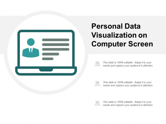 Personal Data Visualization On Computer Screen Ppt Powerpoint Presentation Infographics Vector
