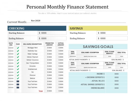 Personal Monthly Finance Statement Ppt PowerPoint Presentation Styles Visuals PDF Personal Monthly Finance Statement Ppt PowerPoint Presentation Styles Visuals PDF