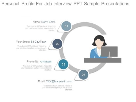 Personal Profile For Job Interview Ppt Sample Presentations Powerpoint Templates