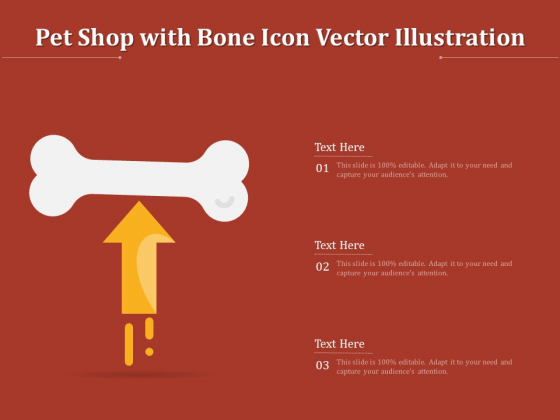 Pet Shop With Bone Icon Vector Illustration Ppt PowerPoint Presentation Gallery Master Slide PDF