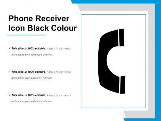 Phone Receiver Icon Black Colour Ppt PowerPoint Presentation Outline Graphic Images PDF