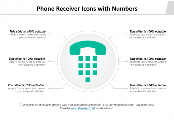 Phone Receiver Icons With Numbers Ppt PowerPoint Presentation Pictures Good PDF