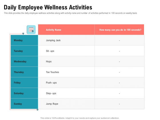 Physical Trainer Daily Employee Wellness Activities Slides PDF Physical Trainer Daily Employee Wellness Activities Slides PDF