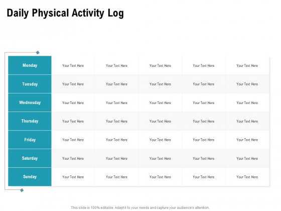 Physical Trainer Daily Physical Activity Log Download PDF