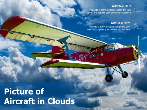 Picture Of Aircraft In Clouds Ppt PowerPoint Presentation Slides Guidelines PDF