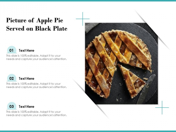 Picture Of Apple Pie Served On Black Plate Ppt Inspiration Slides PDF