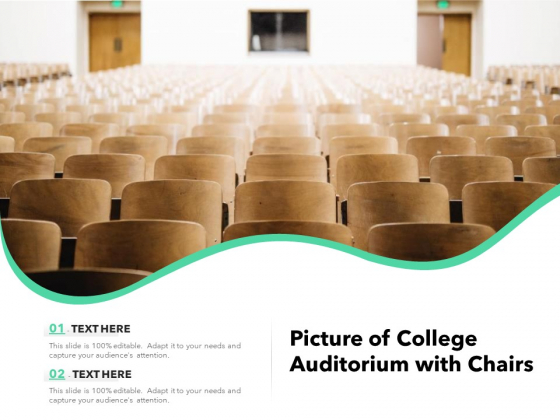 Picture Of College Auditorium With Chairs Ppt PowerPoint Presentation Gallery File Formats PDF
