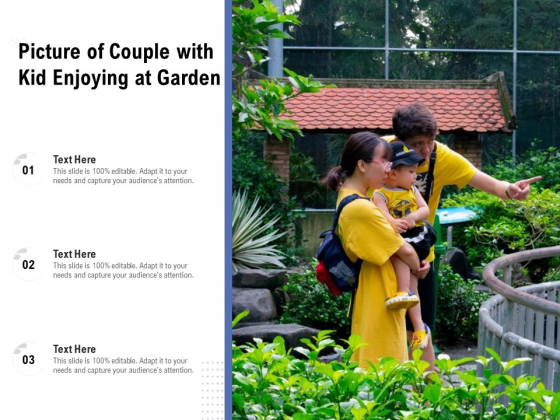 Picture Of Couple With Kid Enjoying At Garden Ppt PowerPoint Presentation File Graphics PDF