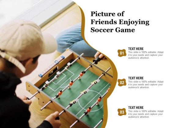 Picture Of Friends Enjoying Soccer Game Ppt PowerPoint Presentation Gallery Icon PDF