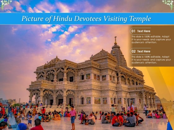 Picture Of Hindu Devotees Visiting Temple Ppt PowerPoint Presentation Gallery Introduction PDF