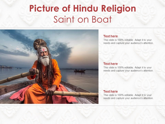 Picture Of Hindu Religion Saint On Boat Ppt Powerpoint Presentation Icon Infographic Template