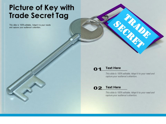 Picture Of Key With Trade Secret Tag Ppt PowerPoint Presentation Model Design Inspiration PDF Picture Of Key With Trade Secret Tag Ppt PowerPoint Presentation Model Design Inspiration PDF