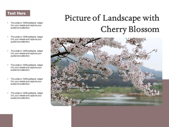 Picture Of Landscape With Cherry Blossom Ppt PowerPoint Presentation Icon Portfolio PDF Picture Of Landscape With Cherry Blossom Ppt PowerPoint Presentation Icon Portfolio PDF