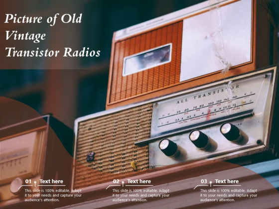 Picture Of Old Vintage Transistor Radios Ppt PowerPoint Presentation Infographics Picture PDF Picture Of Old Vintage Transistor Radios Ppt PowerPoint Presentation Infographics Picture PDF