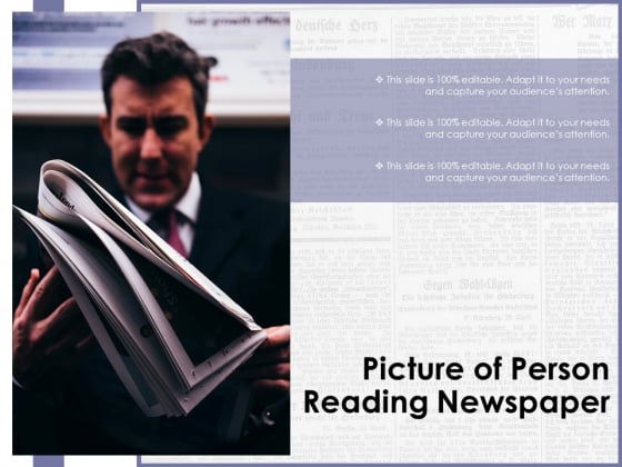 Picture Of Person Reading Newspaper Ppt PowerPoint Presentation Professional Microsoft PDF