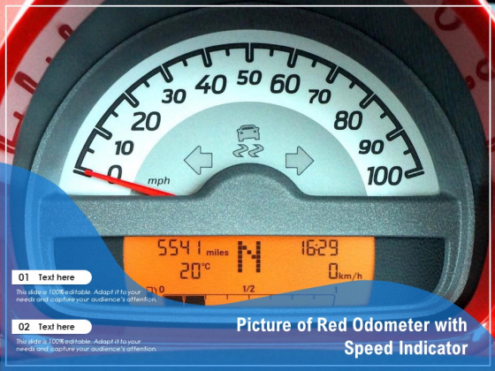 Picture Of Red Odometer With Speed Indicator Ppt PowerPoint Presentation Summary Ideas PDF