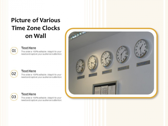 Picture Of Various Time Zone Clocks On Wall Ppt PowerPoint Presentation File Show PDF