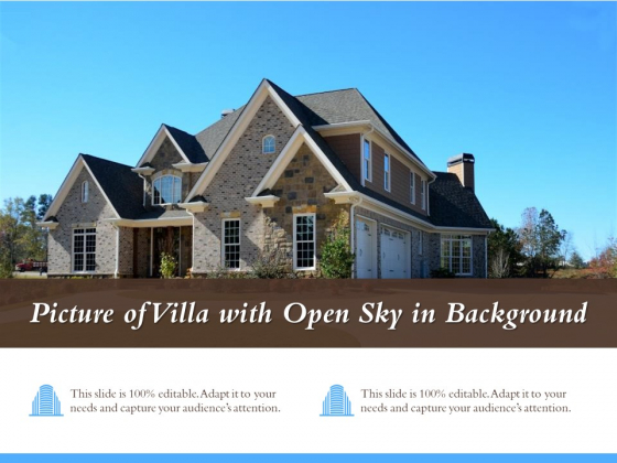 Picture Of Villa With Open Sky In Background Ppt PowerPoint Presentation Portfolio Picture PDF