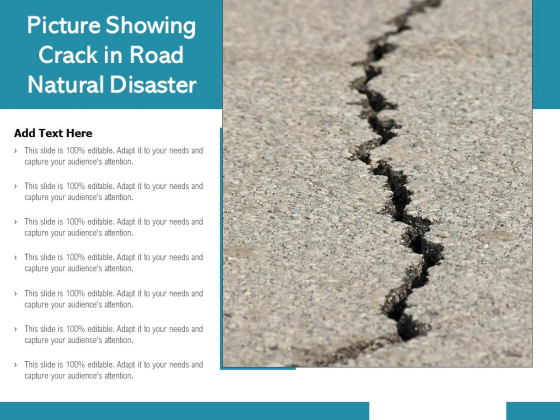 Picture Showing Crack In Road Natural Disaster Ppt PowerPoint Presentation Diagrams PDF Picture Showing Crack In Road Natural Disaster Ppt PowerPoint Presentation Diagrams PDF