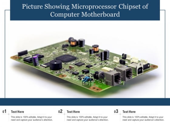 Picture Showing Microprocessor Chipset Of Computer Motherboard Ppt PowerPoint Presentation File Templates PDF
