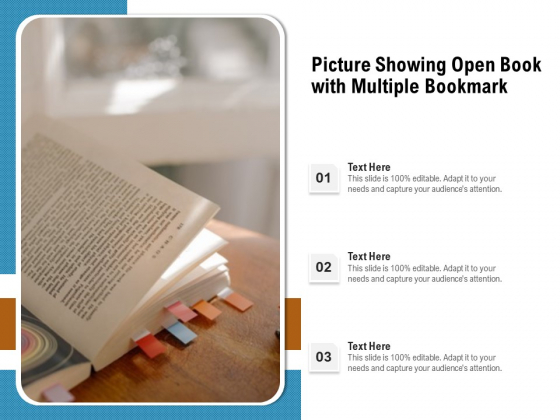 Picture Showing Open Book With Multiple Bookmark Ppt PowerPoint Presentation Gallery Tips PDF Picture Showing Open Book With Multiple Bookmark Ppt PowerPoint Presentation Gallery Tips PDF