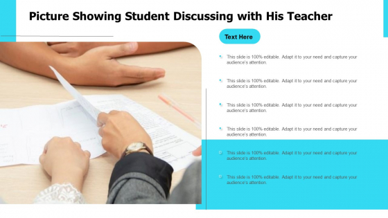 Picture Showing Student Discussing With His Teacher Ppt Gallery Outline PDF