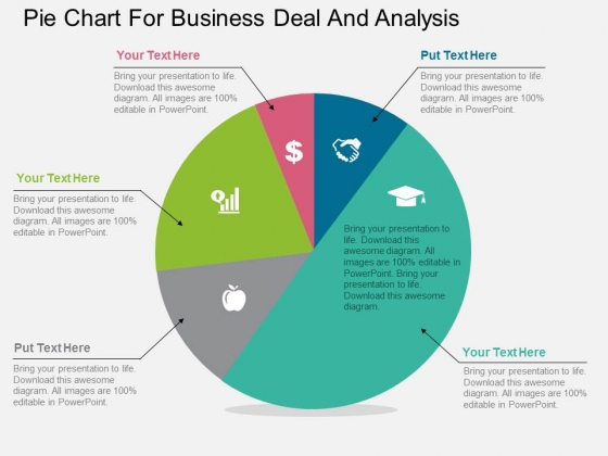 Pie Chart For Business Deal And Analysis Powerpoint Template Pie Chart For Business Deal And Analysis Powerpoint Template