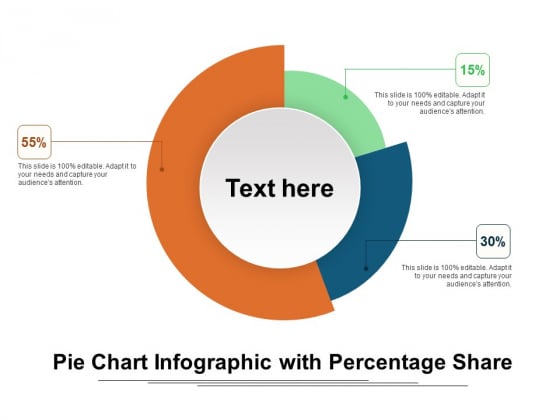 Pie Chart Infographic With Percentage Share Ppt Infographic Template Inspiration PDF