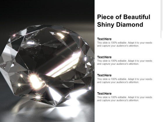 Piece Of Beautiful Shiny Diamond Ppt PowerPoint Presentation Portfolio Format Ideas