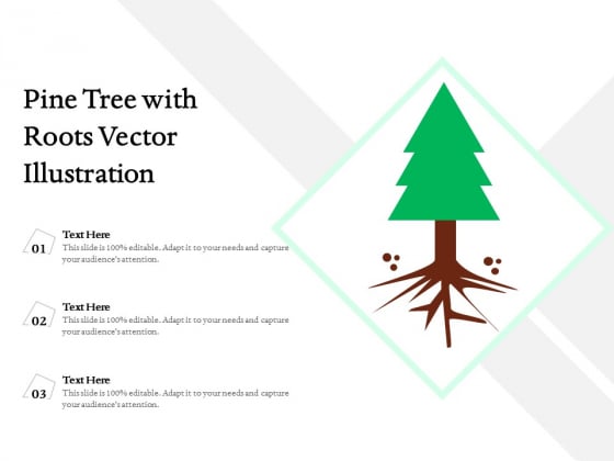 Pine Tree With Roots Vector Illustration Ppt PowerPoint Presentation Ideas Example PDF