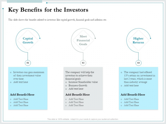 Pitch Deck For Raising Funds From Product Crowdsourcing Key Benefits For The Investors Mockup PDF Pitch Deck For Raising Funds From Product Crowdsourcing Key Benefits For The Investors Mockup PDF