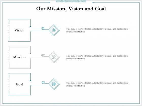 Pitch Deck For Raising Funds From Product Crowdsourcing Our Mission Vision And Goal Sample PDF