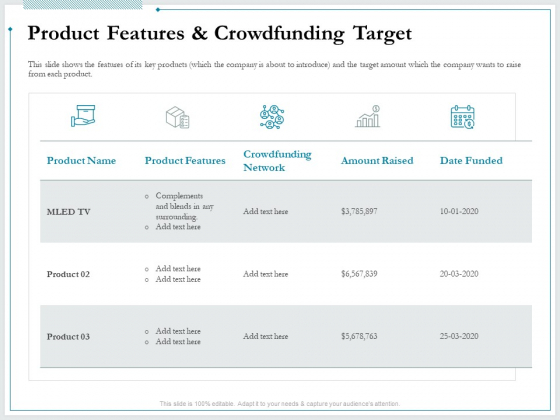 Pitch Deck For Raising Funds From Product Crowdsourcing Product Features And Crowdfunding Target Rules PDF Pitch Deck For Raising Funds From Product Crowdsourcing Product Features And Crowdfunding Target Rules PDF