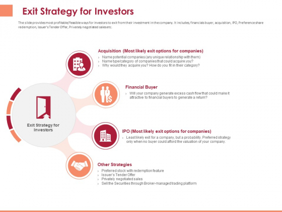Pitch Deck To Raise Funding From Equity Crowdfunding Exit Strategy For Investors Ppt Show Graphic Tips PDF Pitch Deck To Raise Funding From Equity Crowdfunding Exit Strategy For Investors Ppt Show Graphic Tips PDF