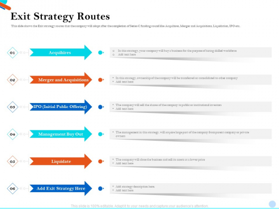 Pitch Presentation Raising Series C Funds Investment Company Exit Strategy Routes Guidelines PDF Pitch Presentation Raising Series C Funds Investment Company Exit Strategy Routes Guidelines PDF