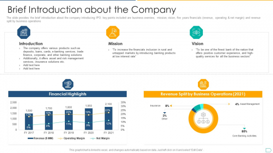 Pitchbook For IPO Deal Brief Introduction About The Company Pictures PDF Pitchbook For IPO Deal Brief Introduction About The Company Pictures PDF