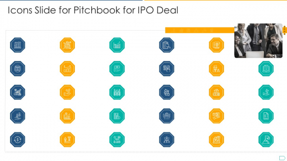 Pitchbook For IPO Deal Icons Slide For Pitchbook For IPO Deal Themes PDF