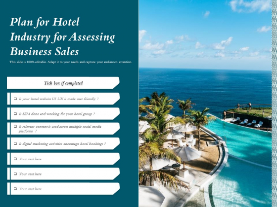 Plan For Hotel Industry For Assessing Business Sales Ppt PowerPoint Presentation File Slides PDF Plan For Hotel Industry For Assessing Business Sales Ppt PowerPoint Presentation File Slides PDF