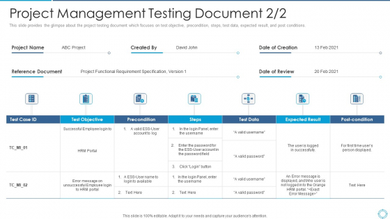 Plan For Project Scoping Management Project Management Testing Document Rules PDF