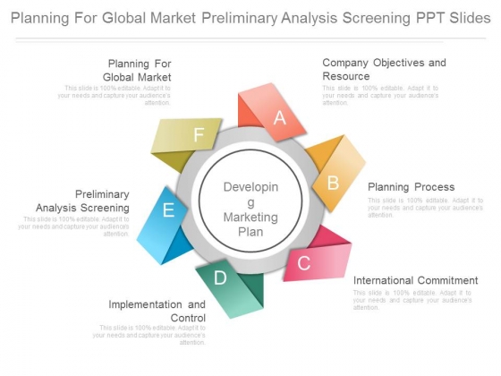 Planning For Global Market Preliminary Analysis Screening Ppt Slides