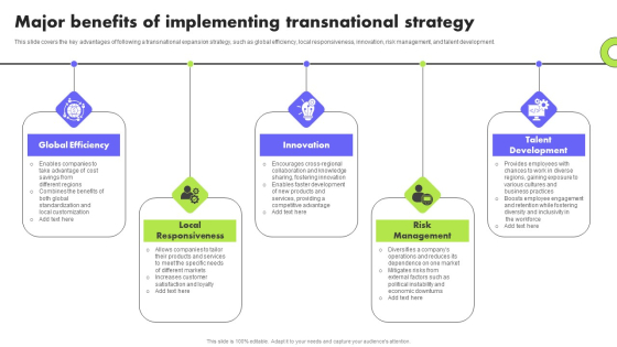 Planning Transnational Technique To Improve International Scope Major Benefits Of Implementing Transnational Structure PDF