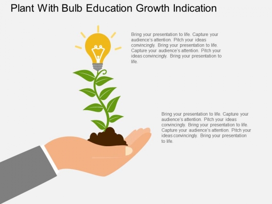 Plant With Bulb Education Growth Indication Powerpoint Template Plant With Bulb Education Growth Indication Powerpoint Template