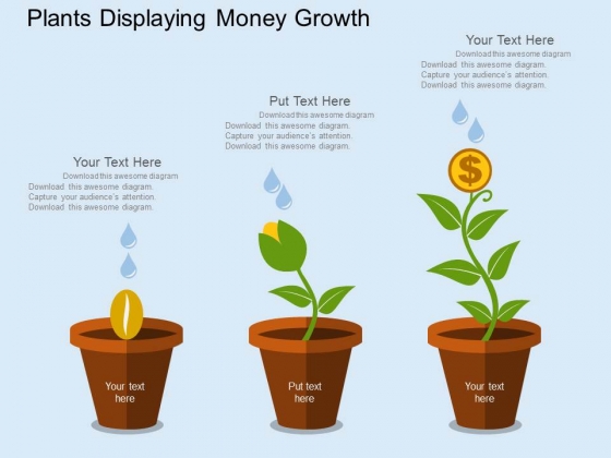 Plants Displaying Money Growth Powerpoint Templates