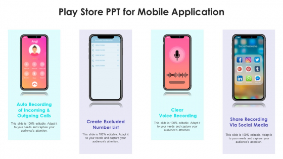 Play Store PPT For Mobile Application Background PDF
